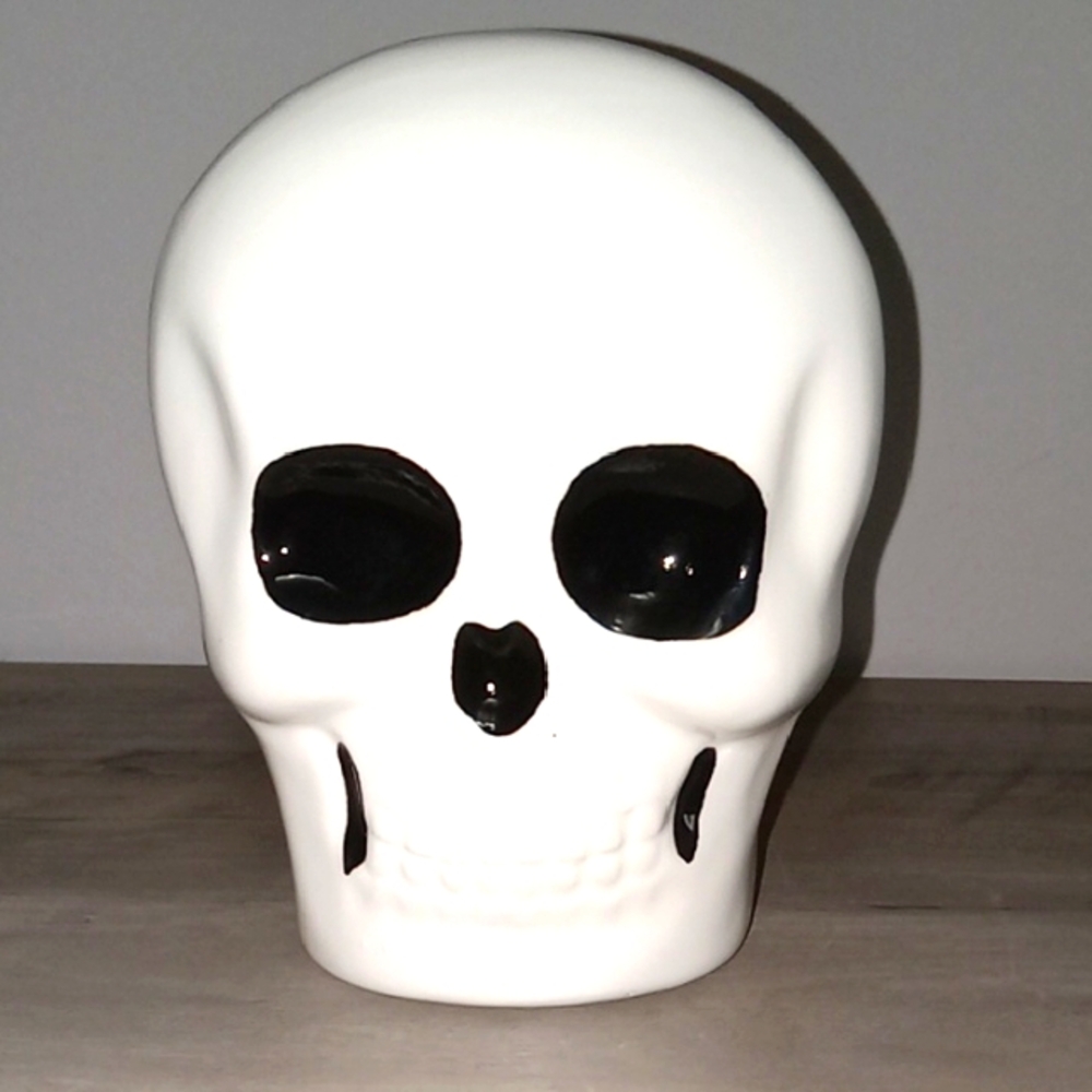 White Ceramic Skull Napkin Holder.💀💀💀💀💀